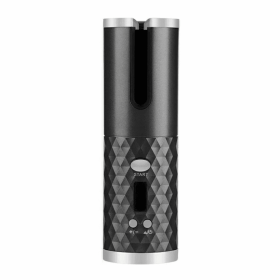 Hair Curler LCD Cordless Auto Rotating Waver Curling Iron Ceramic Wireless USA (Option: Black)