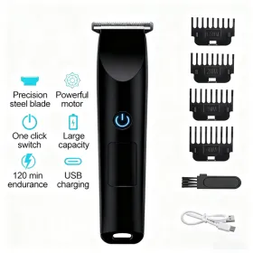 Men Pro Electric Hair Clippers Beard Trimmer Cutting Barber Shaving Machine Black Logistics Only For USPS. TK TMEU Only For Self-pickup (Option: defaulttitle)