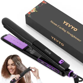 Steam Straighteners For Hair, Professional Salon Titanium Vapor Straightening Irons, High-end Salon Water Light Steam Flat Iron 24 Hour Anti-friz (Option: Purple)
